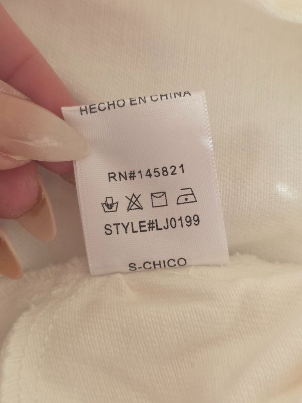Listicle Ruffle Peter Pan Collar Denim Jacket in Cream White Size Small - Picture 8 of 12